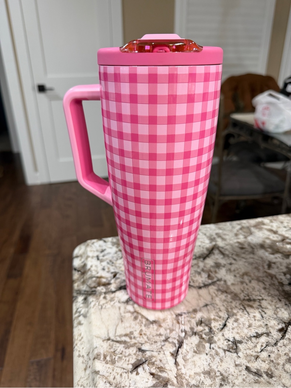 Brumate Pink Gingham 40oz Era Flip